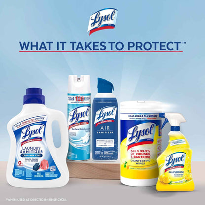 Lysol Disinfectant Laundry Sanitizer & Scent Booster, Laundry Detergent Additive, Color Safe Bleach Alternative, Laundry Odor Eliminator, Kills Bacteria & Viruses, Crisp Linen Scent, 41 Fl Oz Liquid