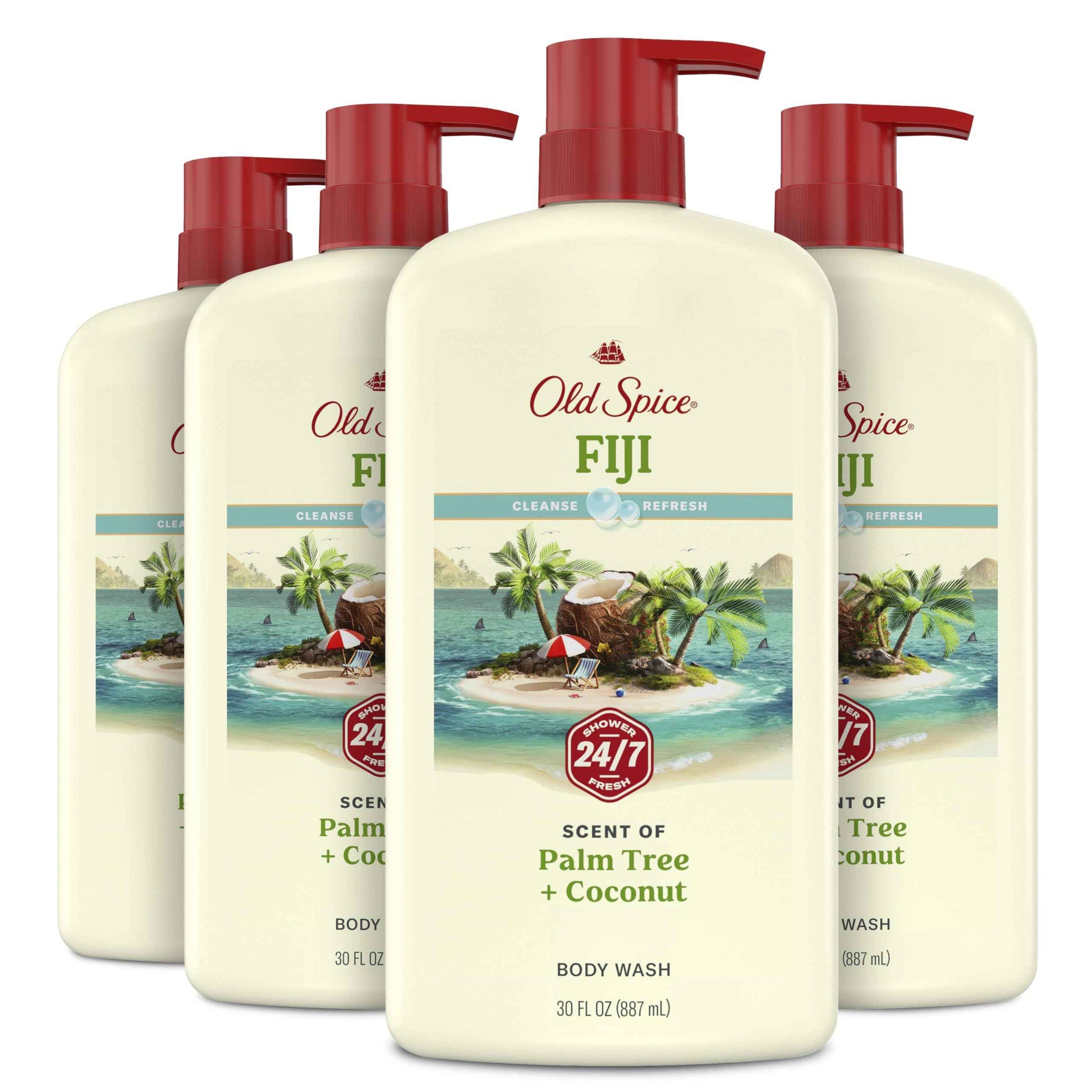 Old Spice Body Wash for Men, 24/7 Shower Fresh with Lasting Scent, Cleanse & Refresh, Gentle on Skin, Vitamin B3