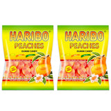 Haribo Peaches Gummi Candy 4 oz bag (2 bags 8 oz total)