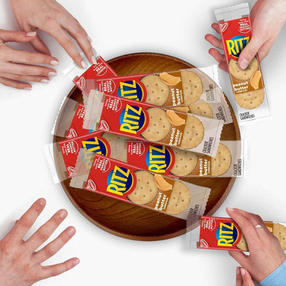 RITZ Bits Peanut Butter Sandwich Crackers, Snacks for Kids and Adults, Lunch Snacks