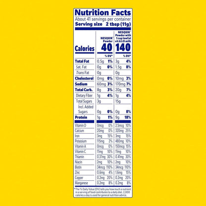 Nesquik Chocolate Powder No Sugar Added, 16 oz