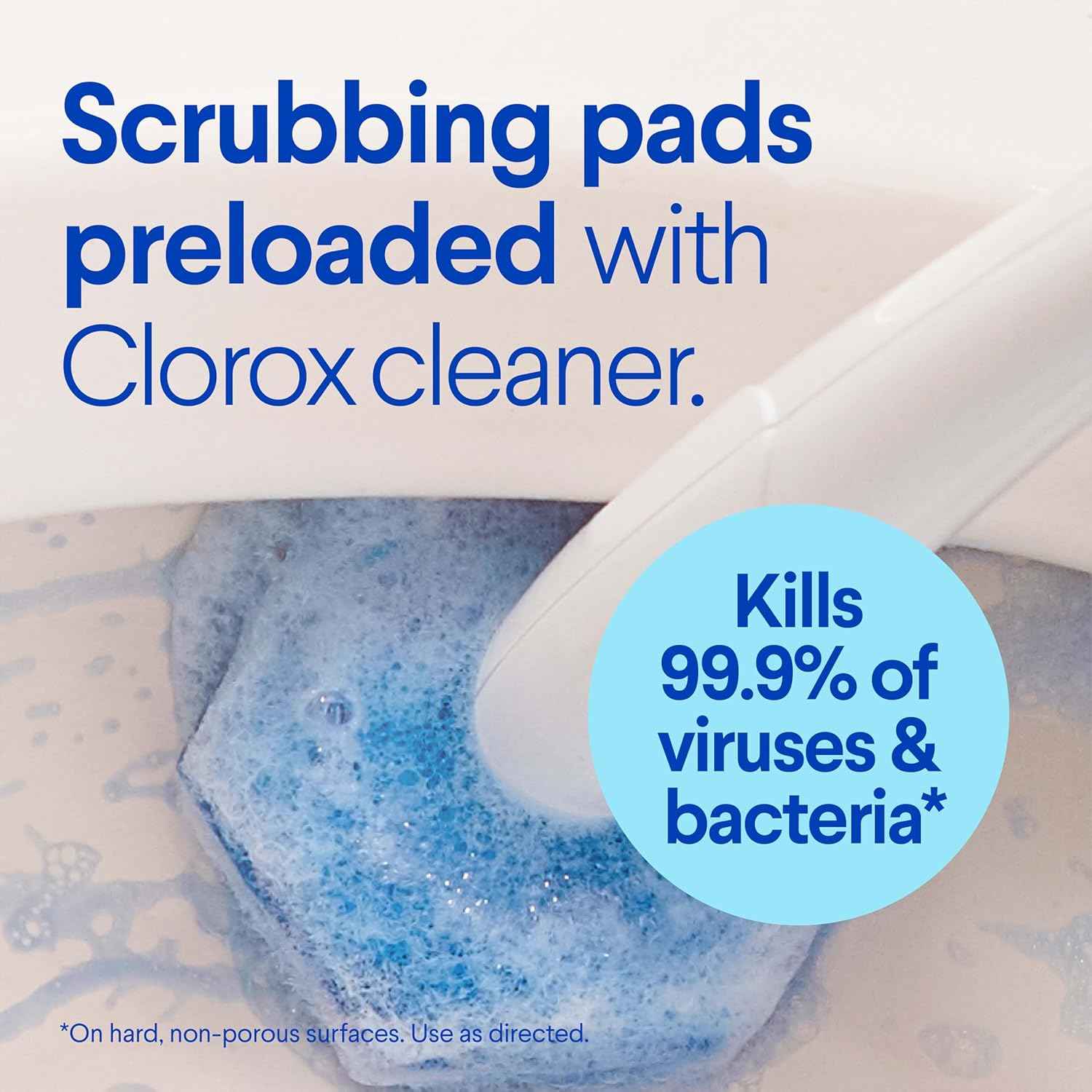 Clorox ToiletWand Disposable Toilet Cleaning System, Spring Cleaning Essential, ToiletWand, Storage Caddy, and Disinfecting ToiletWand Scrubbing Pad Refills