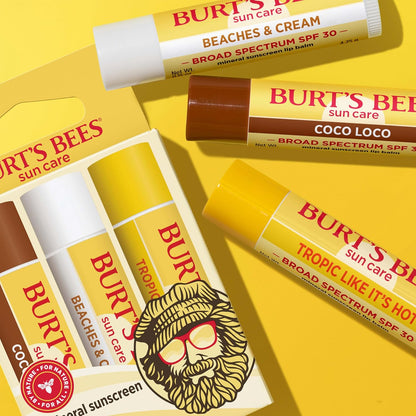 Burt’s_Bees_SPF_30_Lip_Balm,_Island_Getaway_-_Coco_Loco,_Beaches_&_Cream,_Tropic_Like_It's_Hot,_Water-Resistant_Sun_Care,_Natural_Origin_Lip_Treatment,_3_Tubes,_0.15_oz