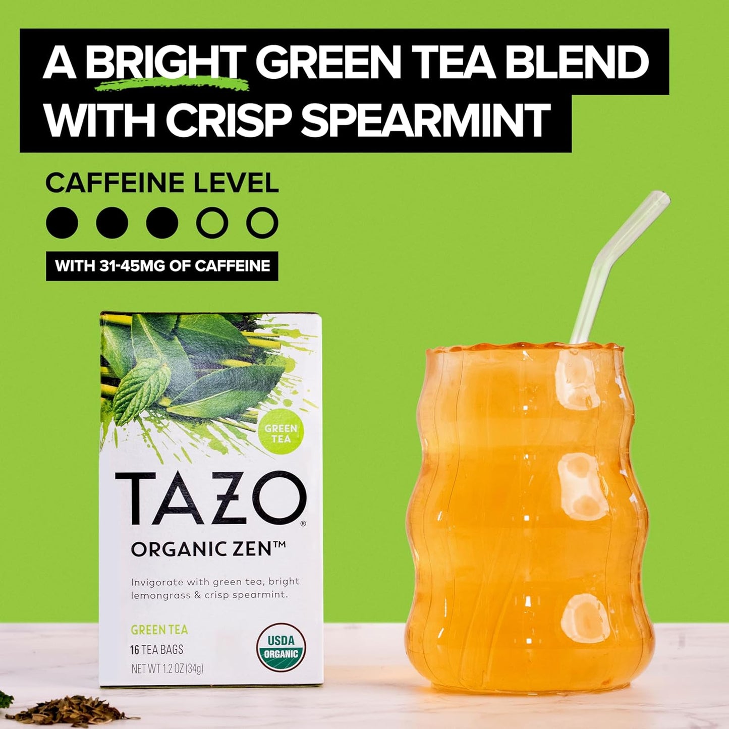 TAZO_Organic_Zen_Green_Tea_Bags,_Caffeine_Free_Tea_with_Refreshing_Lemongrass_&_Spearmint,_96_Total_Tea_Bags_(16ct_-_Pack_of_6)