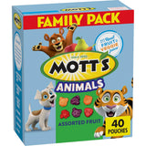 Mott's Fruit Flavored Snacks, Halloween Treats, Animals Assorted Fruit, Gluten Free Snack, Family Pack, 40 Ct, 32 oz
