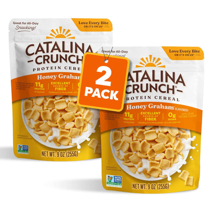 Catalina Crunch Protein Cereal - Sugar Free Breakfast Cereal with 11g of Protein - Gluten Free - Honey Graham - 9 oz. Bag