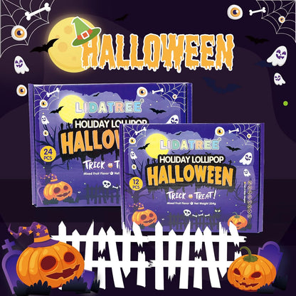 Halloween_Lollipop_Suckers_Individually_Wrapped_Bulk_-_Spooky_Candy_Lollipops_-_Pumpkin,_Green_Monster,_Zombie,_Haunted_House_Candies_for_Kids_Halloween_Goody_Bag_Fillers_and_Party_Favors_-_Trick_or_Treat_-_24_Pack