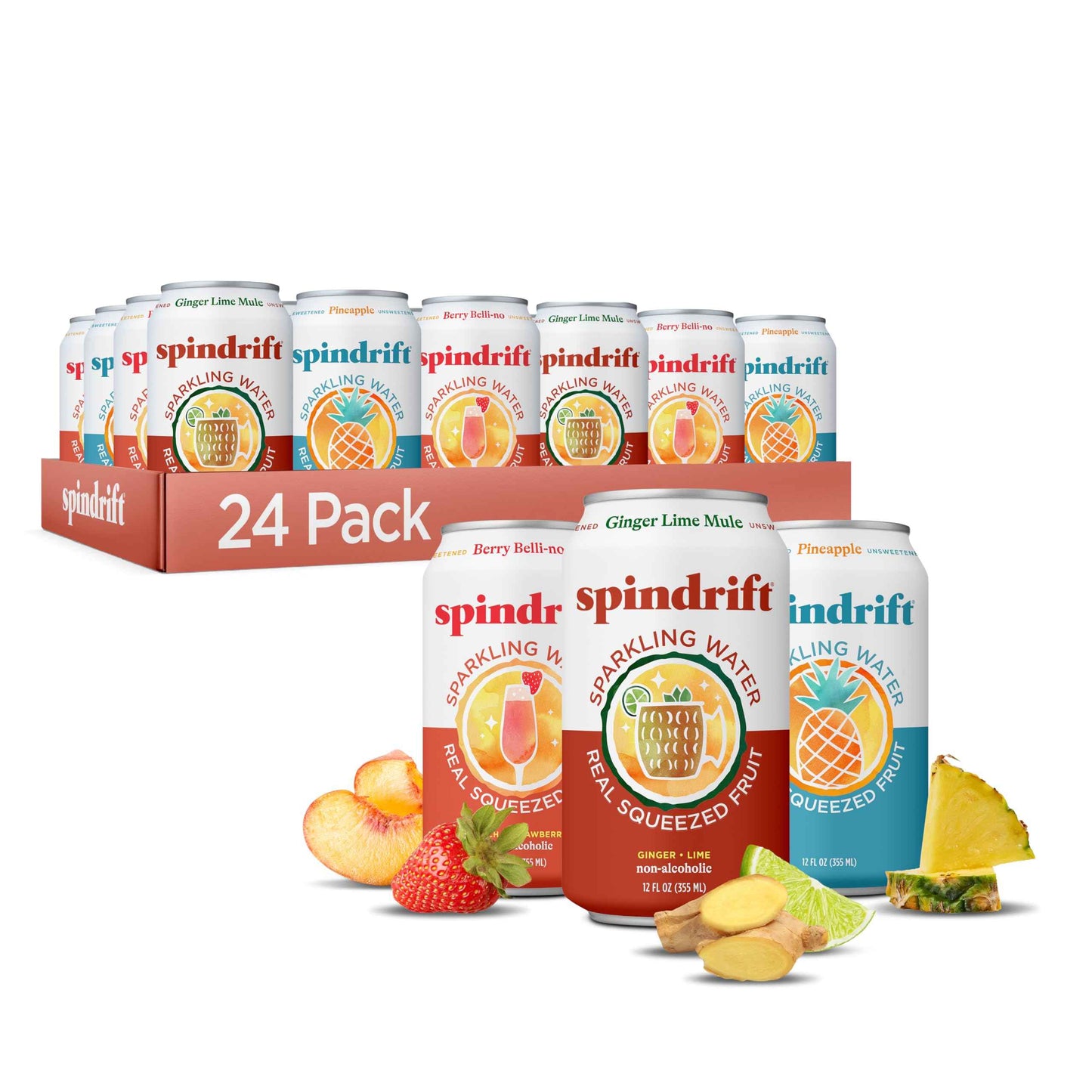Spindrift Flavor Variety,12 Fl Oz