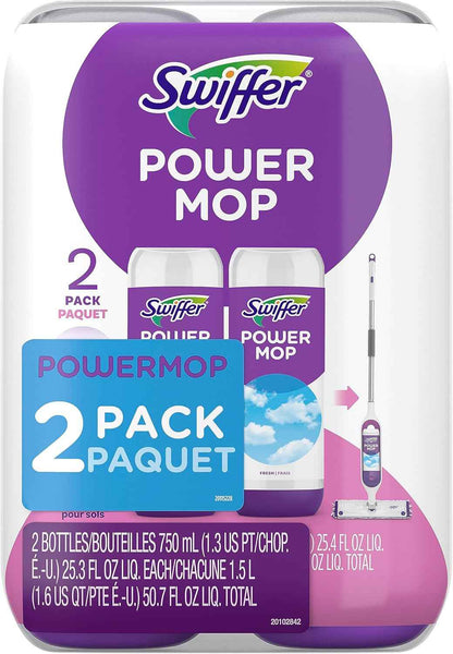 Swiffer PowerMop Floor Cleaning Solution, PowerMop Refills, Floor Cleaner for Mopping