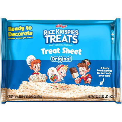 Rice Krispies Treats Marshmallow Treat Sheet, Kids Snacks, Baking Project, Original, 32oz Bag (1 Sheet)