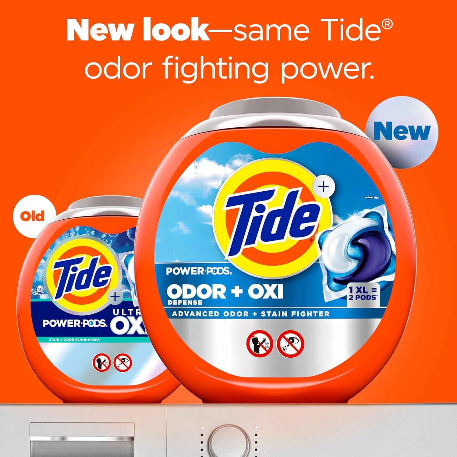 Tide Odor Defense + Oxi Laundry Detergent Pacs, Original Scent, Advanced Odor + Stain Fighter, laudry soap washing detergent pacs