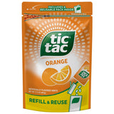 Tic Tac Bulk Orange Refill Bag, On-the-Go Pocket-Sized Mints, Includes Empty Refillable Pack, 17.2 oz