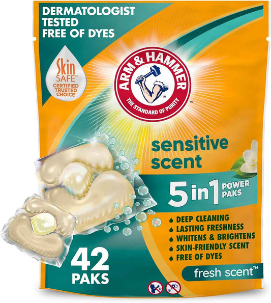 Arm & Hammer Sensitive Fresh Scent 5-IN-1 Power Paks