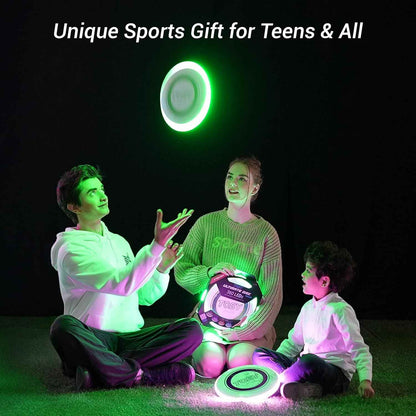 TOSY Flying Disc - 108 RGB Multicolor or 36 Monocolor LEDs, Super Bright, Smart Modes, Easter Basket Stuffers Gift, Camping Toy for Kid/Teen/Adult, Auto Light Up, Rechargeable, Waterproof, 175g