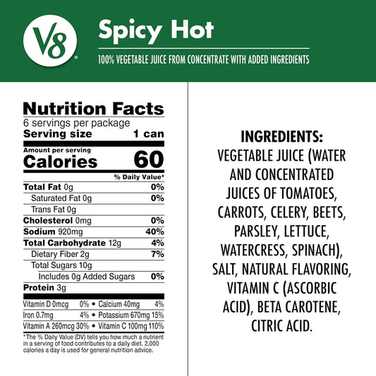 V8_Spicy_Hot_100%_Vegetable_Juice,_11.5_fl_oz_Can_(24_Pack)