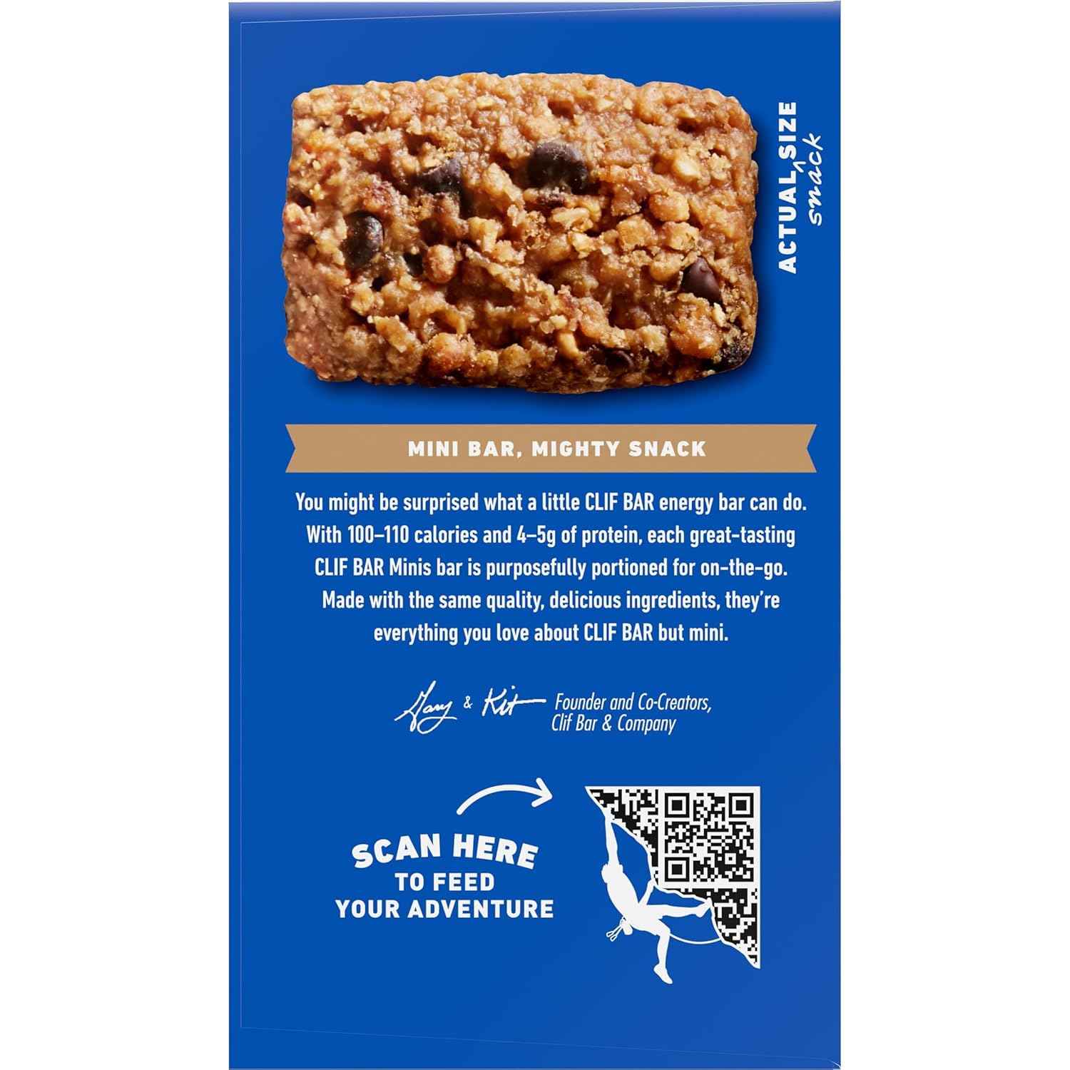 CLIF BAR Minis - Chocolate Chip - Made with Organic Oats - 4g Protein - Non-GMO - Plant Based - Snack-Size Energy Bars - 0.99 oz