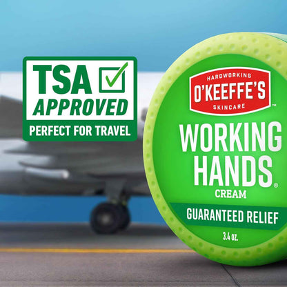 O'Keeffe's Working Hands Hand Cream for Extreme Dryness - 3.4 oz Jar (2 Pack) - Repairing Skincare for Cracked, Dry Hands