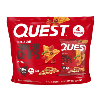 Quest Nutrition Tortilla Style Protein Chips, 20g Protein, 3g Net Carbs, Low Carb, Gluten Free, 1.1 oz