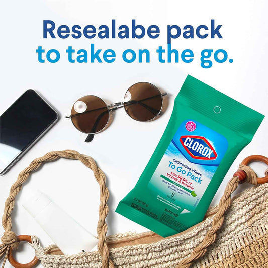 Clorox Disinfecting Wipes To Go Pack, Bleach Free