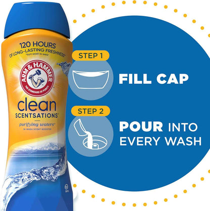 ARM & HAMMER Clean Scentsations In-Wash Scent Booster, Laundry Scent Booster Purifying Waters scent
