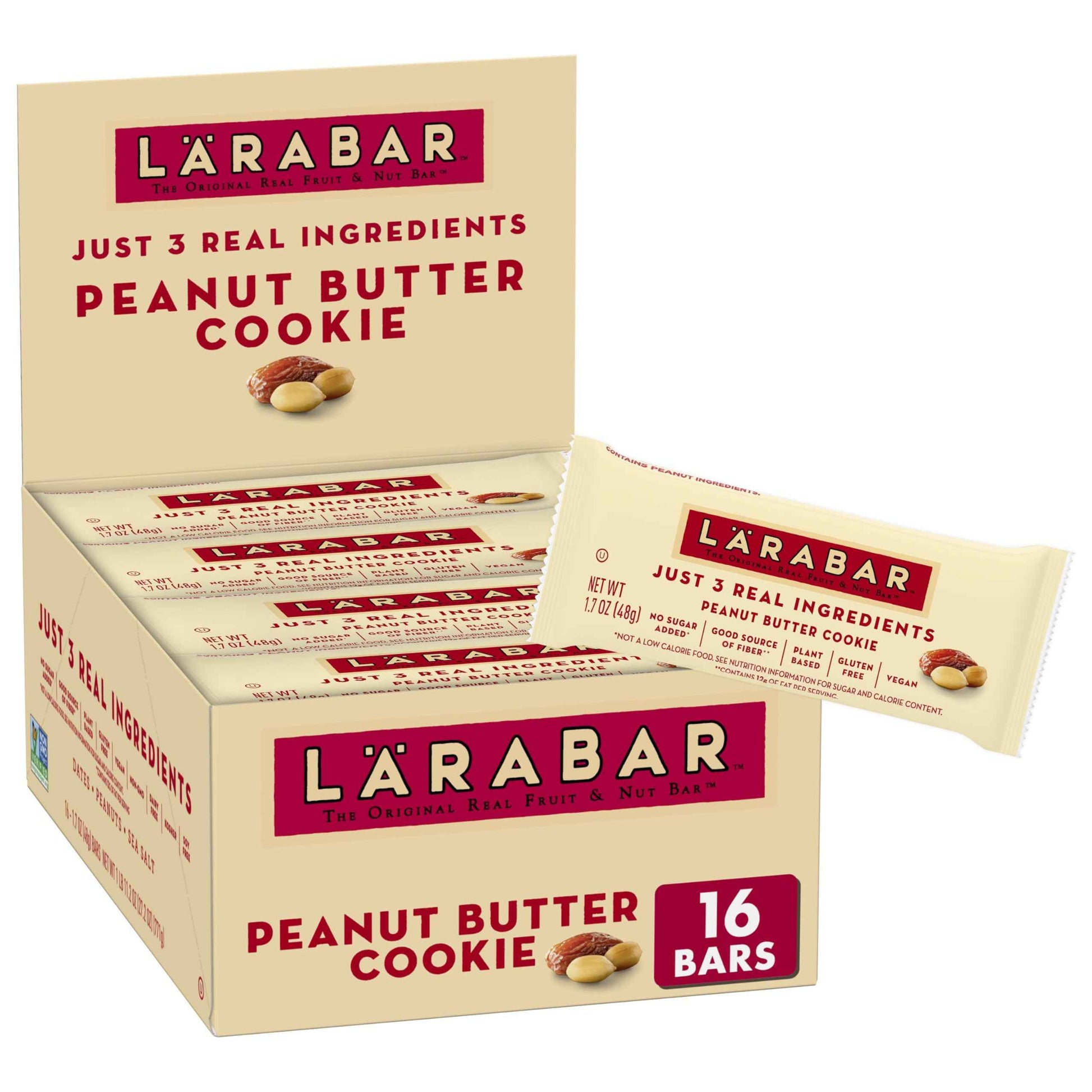 Larabar Peanut Butter Cookie, Fruit and Nut Bars, Gluten Free and Vegan