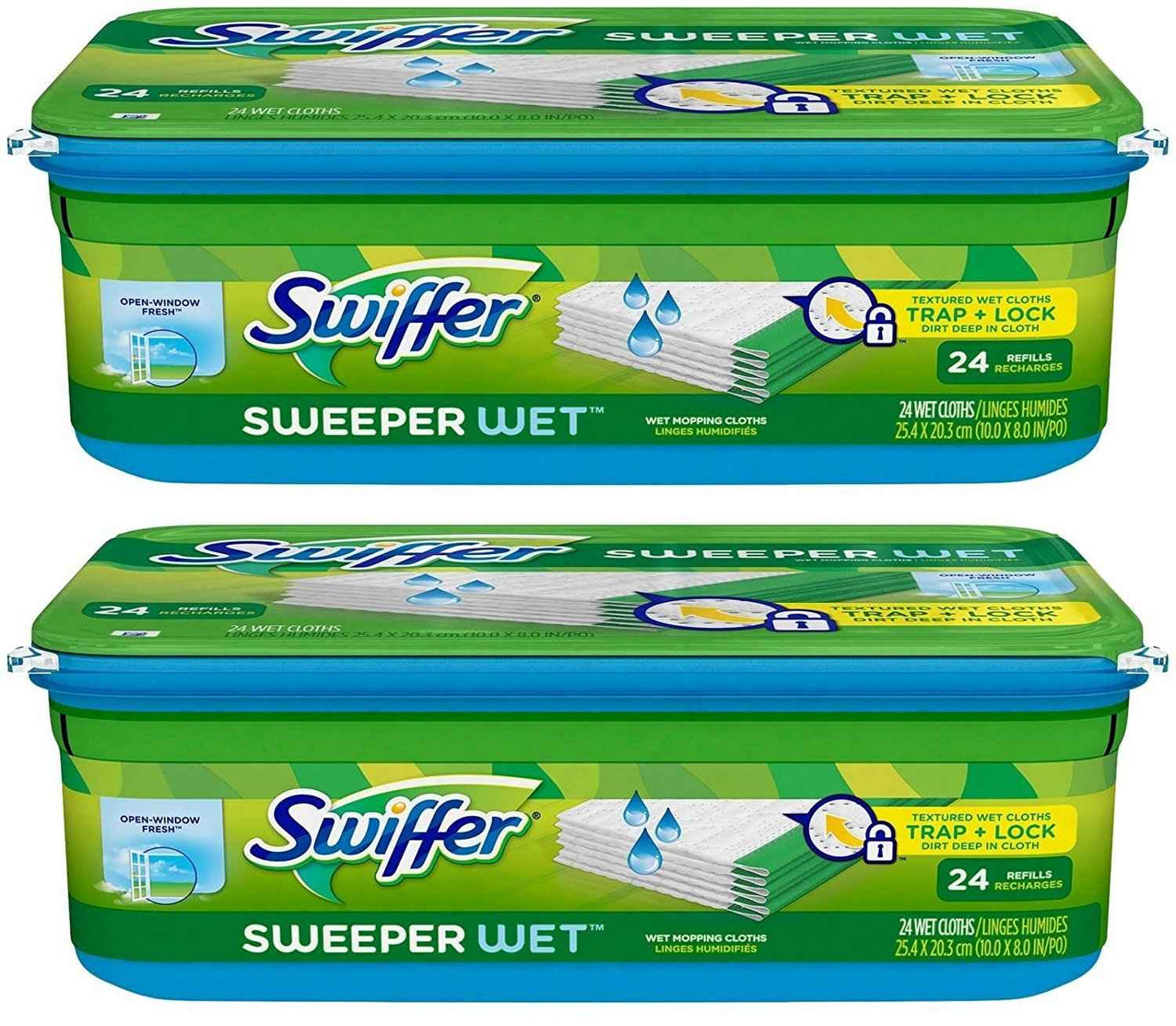 Swiffer Sweeper Wet Mopping Cloth Multi Surface Refills, Mops for Floor Cleaning, Febreze Lavender Scent