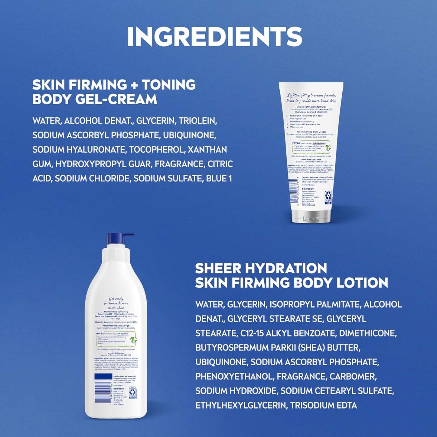 NIVEA_Sheer_Hydration_Skin_Firming_Body_Lotion_(16.9_Fl_Oz)_+_Skin_Firming_&_Toning_Body_Gel_Cream_with_Hyaluronic_Acid_(6.7_Oz),_Enriched_with_Q10_and_Vitamin_C