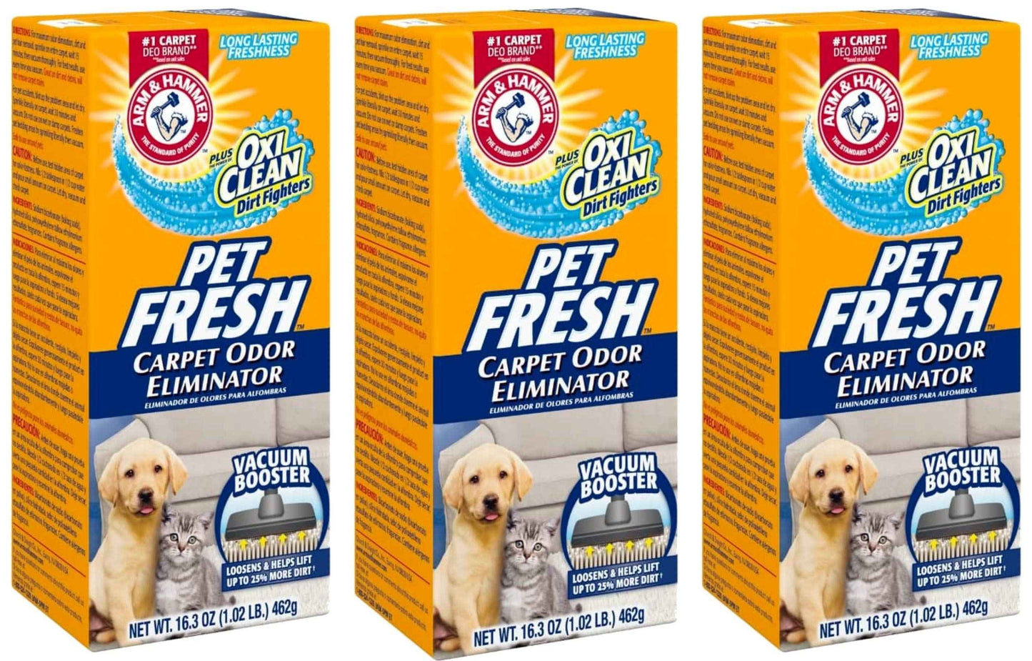 Arm & Hammer Pet Fresh Carpet Odor Eliminator Plus Oxi Clean Dirt Fighters, 48.9 Ounce