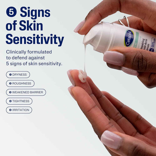 CETAPHIL Gentle Clear Repairing Post-Acne Serum, Retinol Alternative, Oil Free Serum for Sensitive Skin, 1 Fl Oz, Bakuchiol, Improves Skin Tone & Post-acne Marks, Dermatologist Recommended Brand