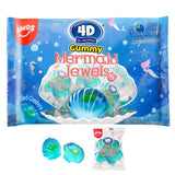 Amos 4D Gummy Candy Mermaid Jewels Fruity Filled, Soft Center Jelly-filled Seashell Candy, Raspberry Flavor Christmas Candy (9oz Pack) pink