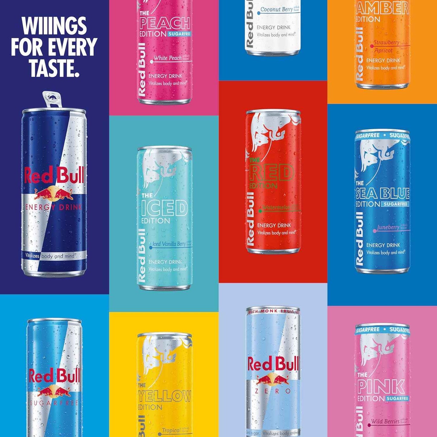 Red Bull Summer Edition Sugarfree Energy Drink, 114mg Caffeine, Taurine & B Vitamins, 12oz. 4 Pack