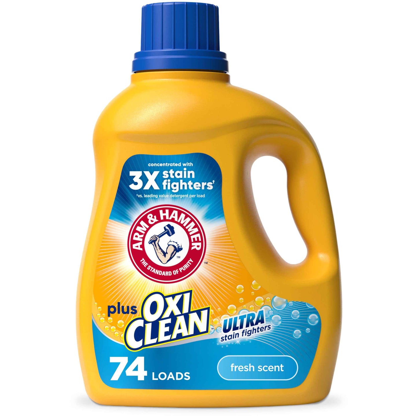 ARM & HAMMER Plus OxiClean Ultra Stain Fighters Liquid Laundry Detergent, Stain Remover for Clothes