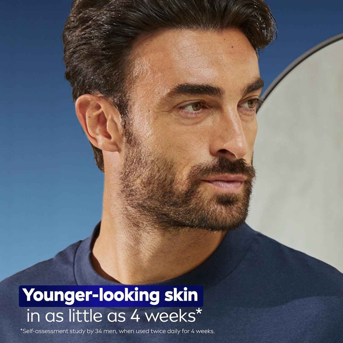 NIVEA MEN Age Defense Advanced Face Serum for Dark Spots with Thiamidol (TM) + Hyaluronic Acid, Fast-Absorbing Face Serum for Men Helps Reduce Look of Dark Spots, Fine Lines & Wrinkles, 1 Fl Oz Bottle