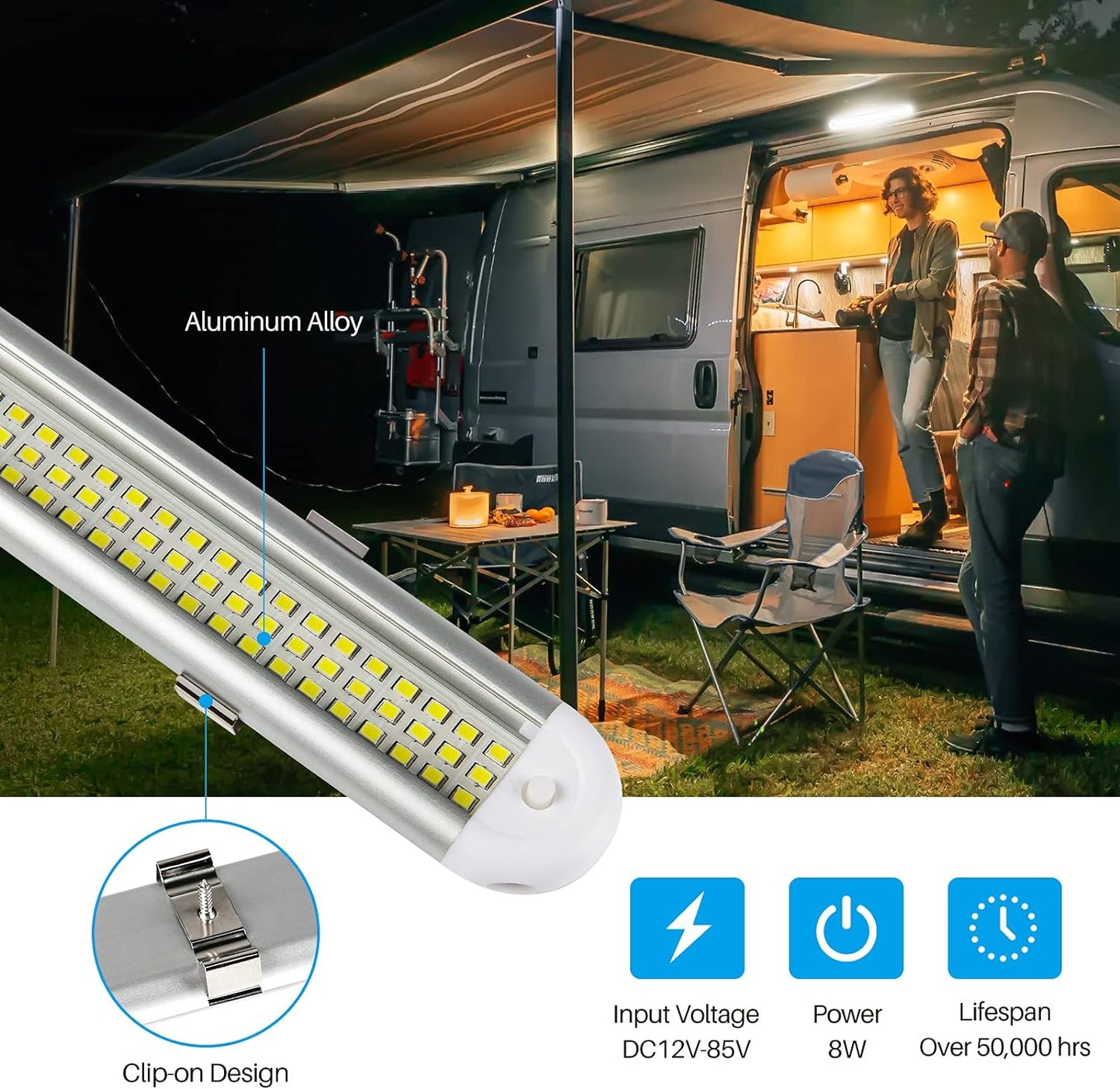 12v_LED_Interior_Light_Bar，CT_CAPETRONIX_120LEDs_1500LM_8W_DC_12_Volt_led_Strip_Lights_with_ON/Off_Switch，for_Enclosed_Cargo_Trailer,_Car_RV_Van_Truck_Lorry_Camper_Boat_Caravan_Motorhome_(4Pack)