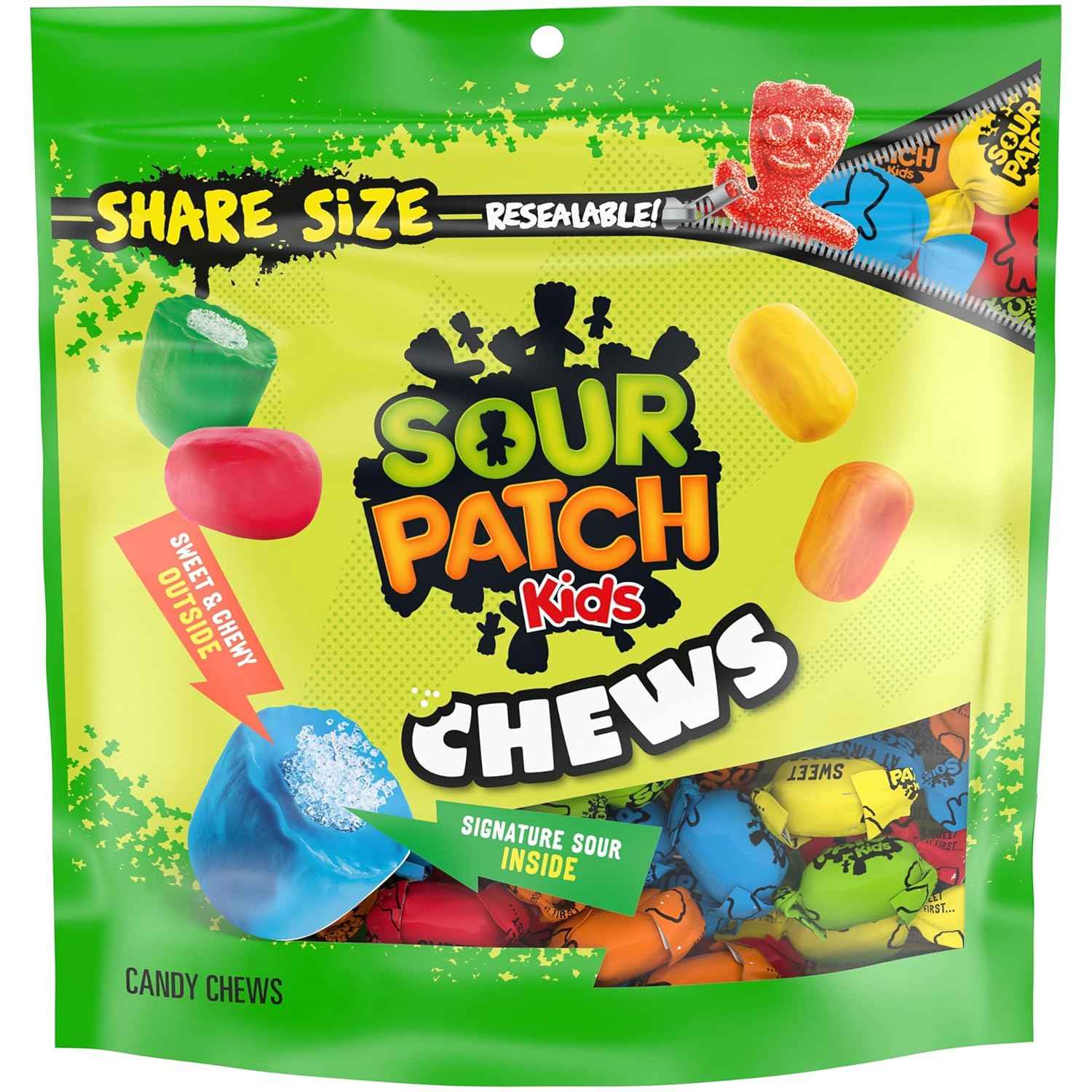 SOUR PATCH KIDS Chews Soft & Chewy Candy, Share Size