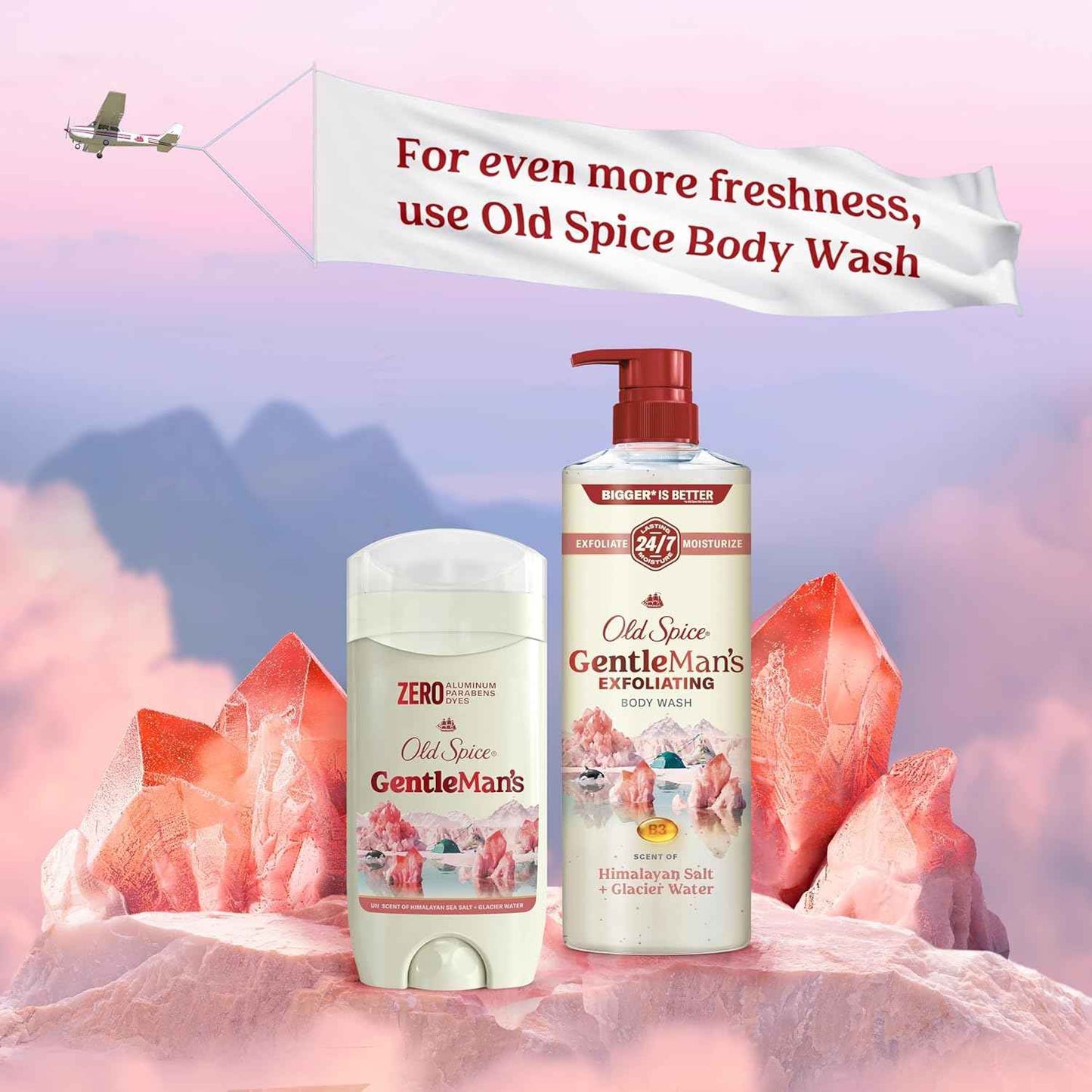 Old Spice GentleMan's Aluminum Free Dry Feel Deodorant for Men, 24/7 Lasting Freshness, Gentle on Skin with Skin Conditioners