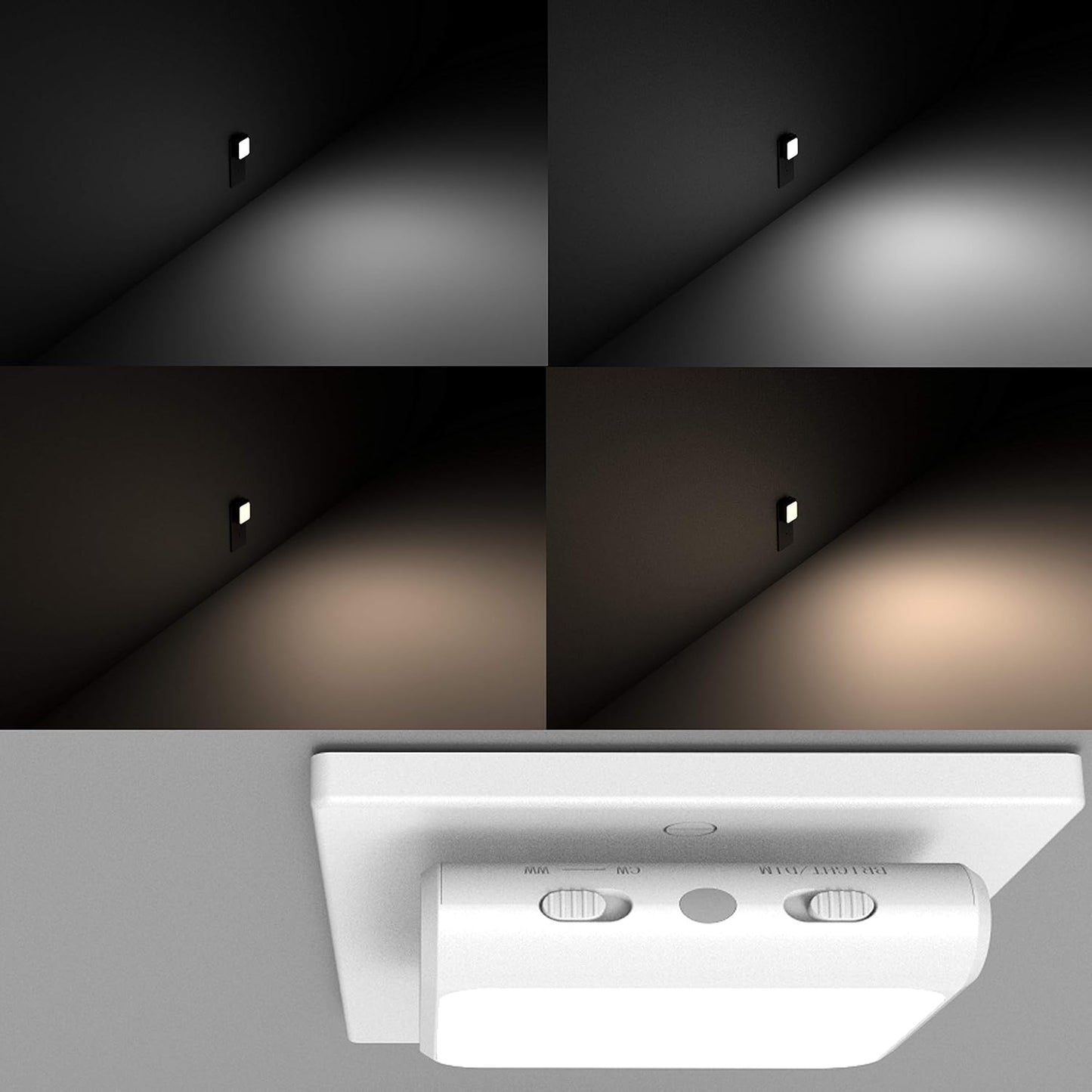 Solatec_Plug-in_Led_Night_Light_with_Auto_Dusk_to_Dawn_Sensor,Adjustable_Brightness_and_Color,_Warm_White,Cool_White_Lights_for_Bathroom,Hallway,Bedroom,_Kids_Room,_Kitchen,_Stairway,_6_Pack