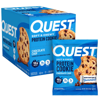 Quest Nutrition Protein Cookie, 15g Protein, 1g Sugar, 2g Net Carbs, Keto Friendly, High Protein, Low Carb; 12 Count
