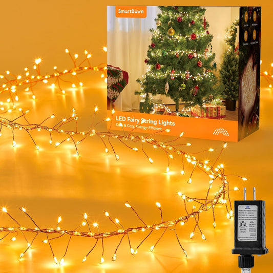Flowing_Fairy_Lights_Plug_in_with_14_Modes,_10FT_388LED_Twinkle_Firecrackers_String_Lights_Indoor_Waterproof,_Christmas_Tree_Cluster_Lights_for_Bedroom_Garland_Christmas_Decor,_Warm_White