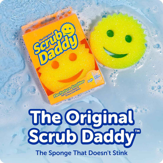 Scrub Daddy Colors Kitchen Sponges - Scratch-Free Dishwashing Sponges & Sponge for Kitchen Sink, Bathroom & Household Cleaning - BPA-Free Polymer Foam