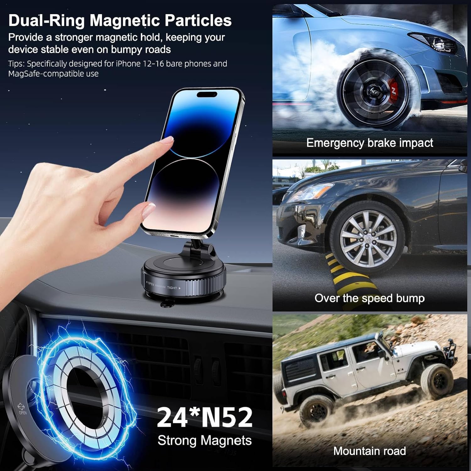 Vacuum_Magnetic_Suction_Phone_Holder,_Foldable_and_Retractable_Hands-Free_Suction_Cup_Phone_Mount_for_Car/Gym/Mirror/Smooth_Surface,_Compatible_with_iPhone_Android_and_All_Smartphones_(Black)