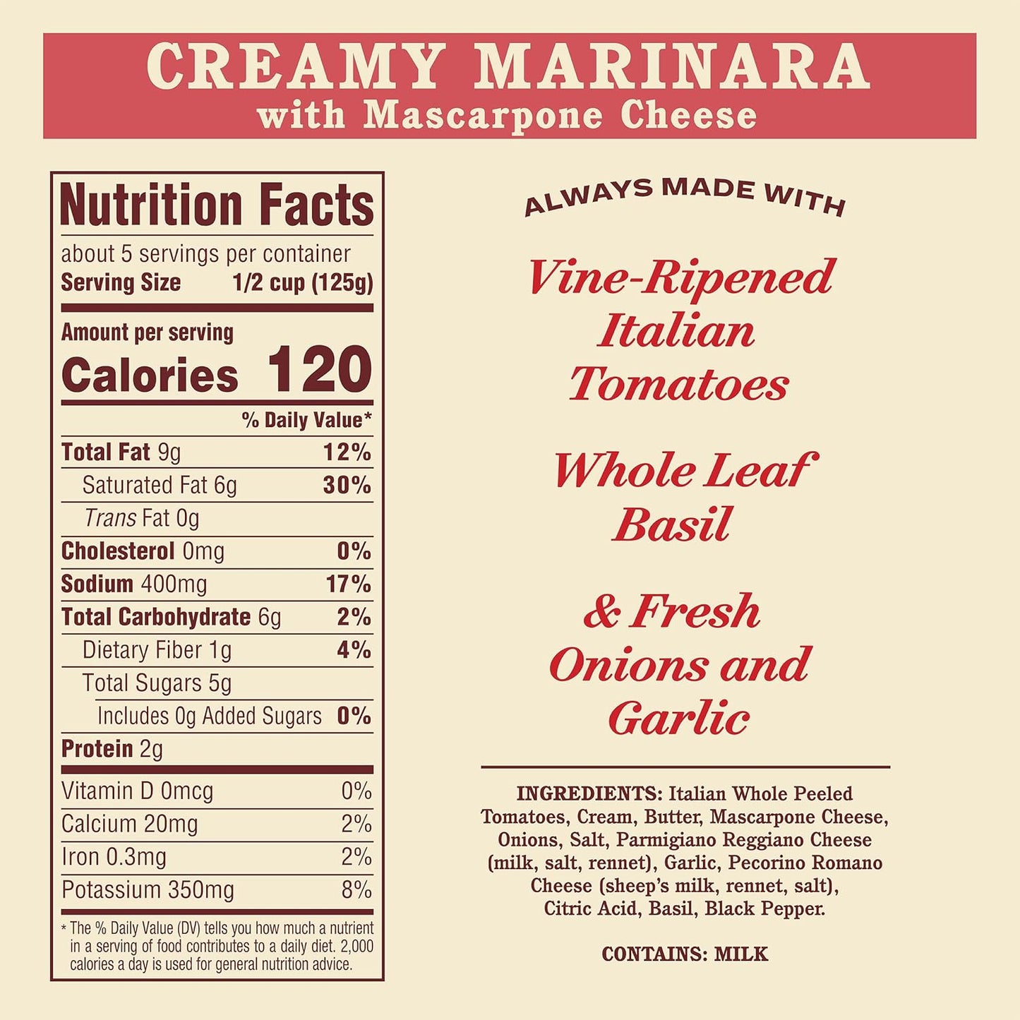 Rao's_Homemade_Creamy_Marinara_Sauce_with_Mascarpone,_24_oz,_Tomato_Sauce,_All_Purpose,_Premium_Quality,_Tomatoes_from_Italy_and_Olive_Oil