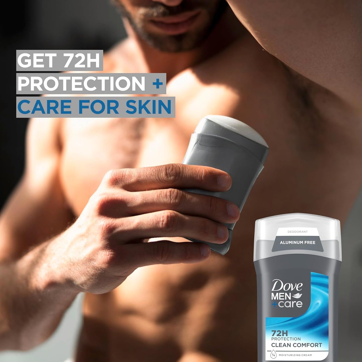 DOVE_MEN_+_CARE_Deodorant_Stick_for_Men_Clean_Comfort_4_Count_Aluminum_Free_72-Hour_Odor_Protection_Mens_Deodorant_with_1/4_Moisturizing_Cream_3_oz_(Pack_of_4)