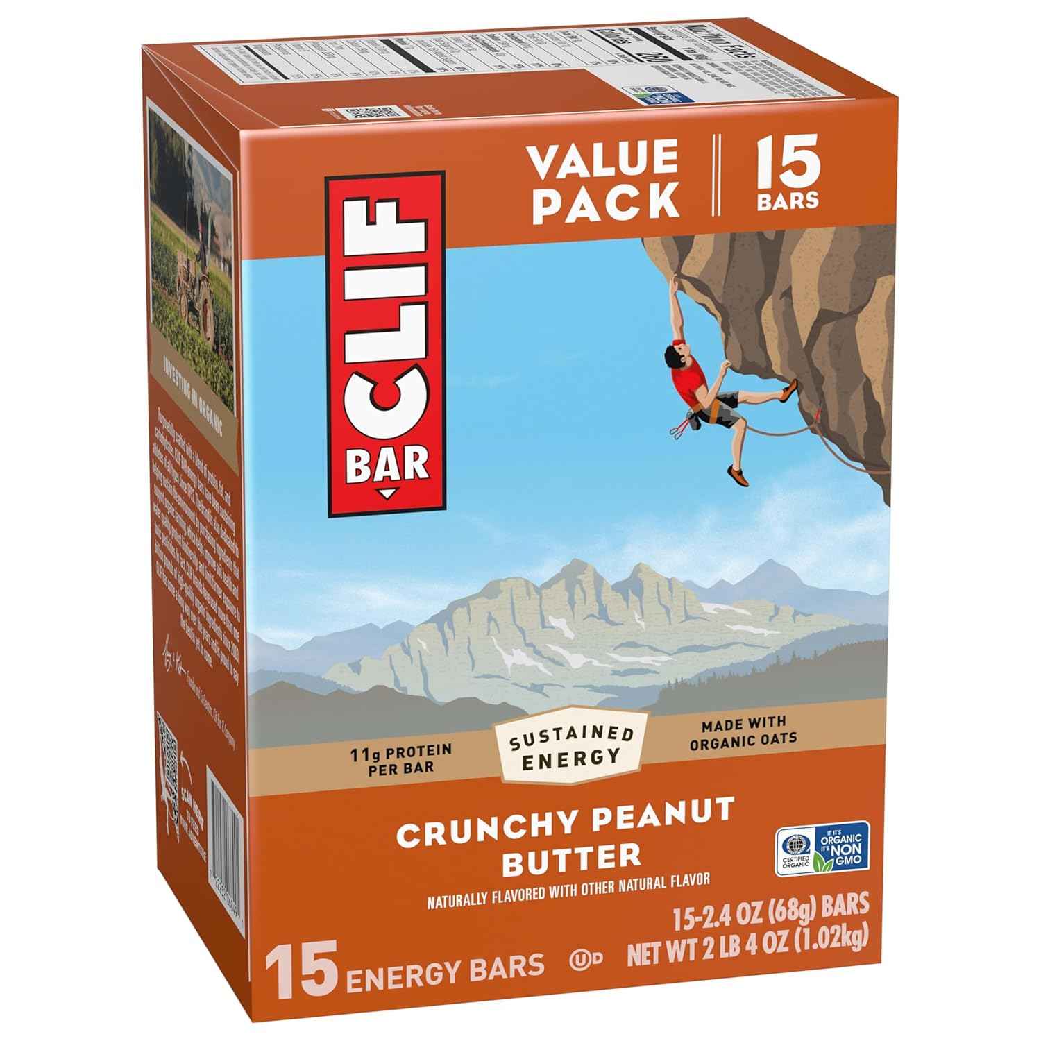 CLIF BAR - Energy Protein Bars - Made with Organic Oats - Energy Bars - Non-GMO