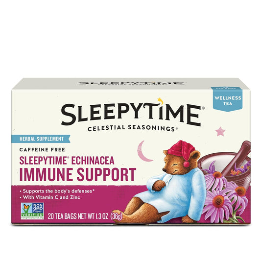 Celestial_Seasonings_Sleepytime_Wellness_Echinacea_Immune_Boost,_Caffeine_Free,_20_Tea_Bags_Box