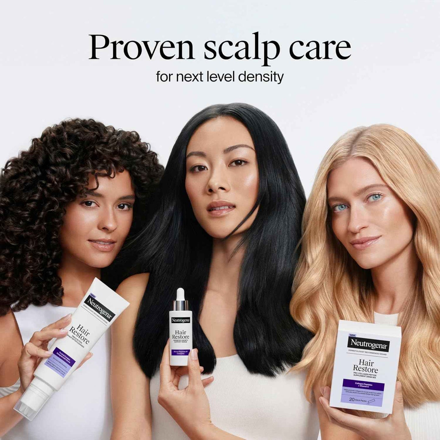 Neutrogena Hair Restore Advanced Growth Support Serum, Hair & Scalp Treatment with Micro-Peptide XP Complex, Revitalize Roots, 1.7 fl. oz