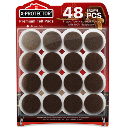 48 PCS 1" Brown, Round