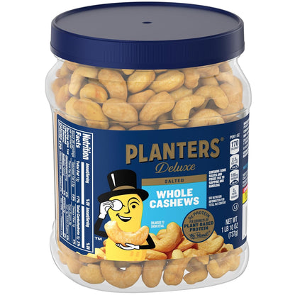 PLANTERS_Fancy_Whole_Cashews_with_Sea_Salt,_26_Ounces_(_Pack_of_1)_Resealable_Jar_-_Made_with_Simple_Ingredients_-_Good_Source_of_Vitamins_and_Minerals_-_Kosher_(Packaging_May_Vary)