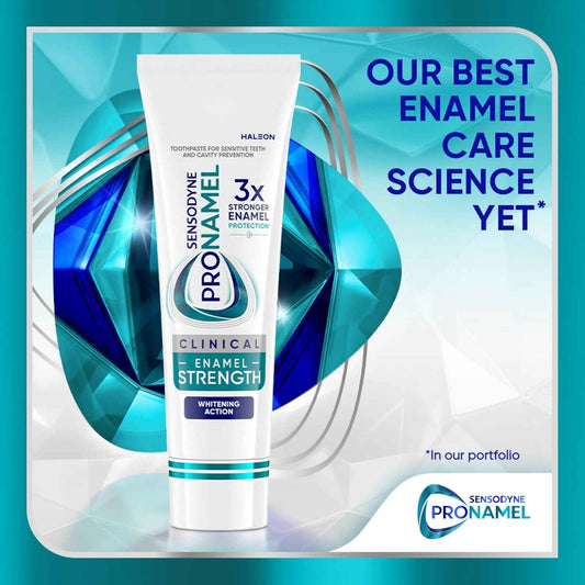 Sensodyne Pronamel Clinical Enamel Strength Toothpaste, Whitening Action, 2.3 oz