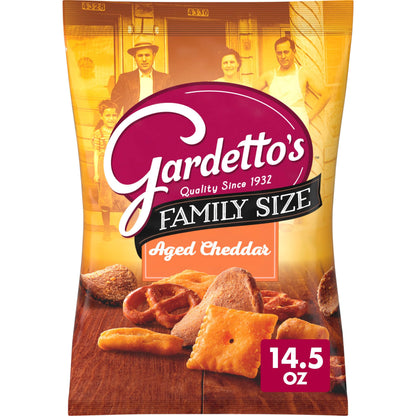 Gardetto&amp;#39;s Snack Mix, Aged Cheddar, Family Size Pub and Party Mix, 14.5 oz Bag